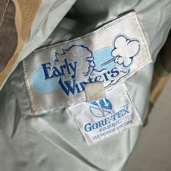 American Vintage 70s 80s Early Winters Camo Goretex Jacket XL - Picture 6 of 7